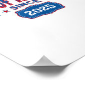 レトロ米国湾2025年米国国旗の湾から ポスター (角)