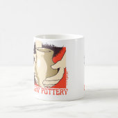 レトロ粘土陶芸 コーヒーマグカップ (中央)