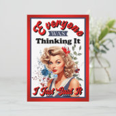 レトロ系アメリカ人ピンナップ_私はちょうど言った サンキューカード (スタンド正面)