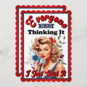 レトロ系アメリカ人ピンナップ_私はちょうど言った サンキューカード (正面/裏面)