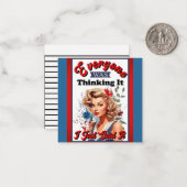 レトロ系アメリカ人ピンナップ_私はちょうど言った ノートカード (正面/裏面インサイチュ)