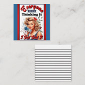 レトロ系アメリカ人ピンナップ_私はちょうど言った ノートカード (正面/裏面)