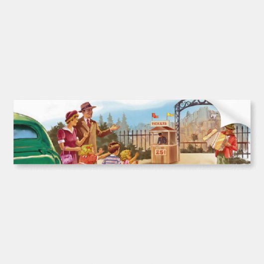 レトロ系 バンパーステッカー (正面)