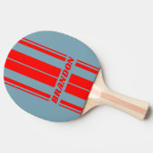 レトロ紅海デュアルストライプボード名 卓球ラケット (横)