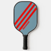 レトロ紅海3ストライプつの名前 ピックルボールラケット (裏面)