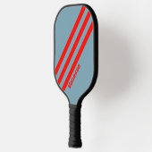 レトロ紅海3ストライプつの名前 ピックルボールラケット (左)