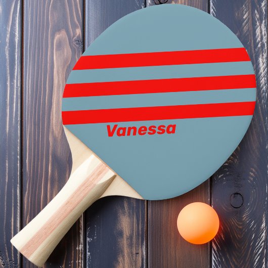 レトロ紅海3ストライプつの名前 卓球ラケット