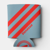 レトロ紅海3ストライプつの名前 缶クーラー (裏面)