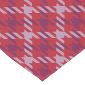 レトロ紅紫紫千鳥格子の格子模様 ショートテーブルランナー (コーナー)