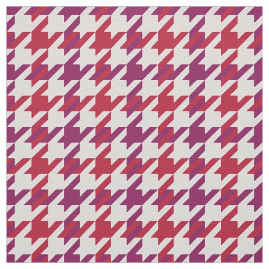 レトロ紅紫紫千鳥格子の格子模様 ファブリック (見本)