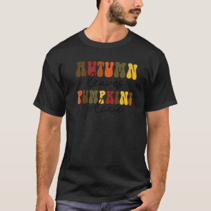 レトロ紅葉カボチャお願い秋ビーブスタン Tシャツ
