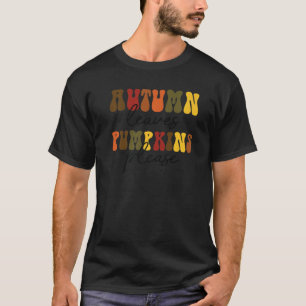 レトロ紅葉カボチャお願い秋ビーブスタン Tシャツ