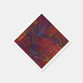レトロ紅葉ブルゴーニュ葉ーメタリック スタンダードカクテルナプキン (角)
