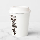 レトロ紙カップ – 賢明な女性が言った 紙コップ (左)
