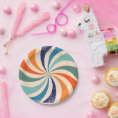 レトロ紙プレート-ヴィンテージインスパイア使い捨てTa ペーパープレート (パーティー)