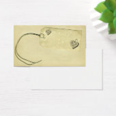 レトロ紙価格ラベル名刺 (デスク)