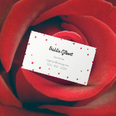 レトロ紙吹雪 – 赤花びら 名刺