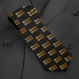 レトロ素晴らしいパパパターンブラック ネクタイ