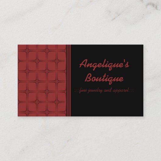 レトロ素晴らしい名刺クリムゾン 名刺 (正面)