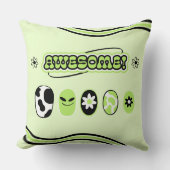 レトロ素晴らしグリーン装飾用クッション クッション (正面)