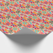 レトロ素晴らしタイル模様のラッピング紙 ラッピングペーパー (角)