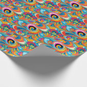 レトロ素晴らしタイル模様 ラッピングペーパー (角)