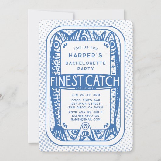 レトロ素晴らしバチェロレッテイワシ 招待状 (正面)