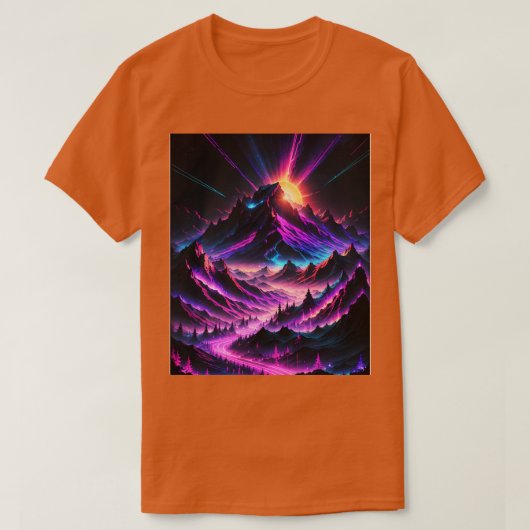 レトロ素晴らし波通りネオン4 Tシャツ (デザイン正面)