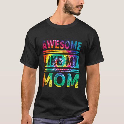 レトロ素晴らし絞り染め母の両親のような Tシャツ (正面)