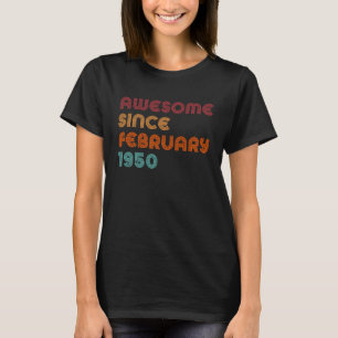 レトロ素晴らし1950年2月73日誕生日73 Tシャツ