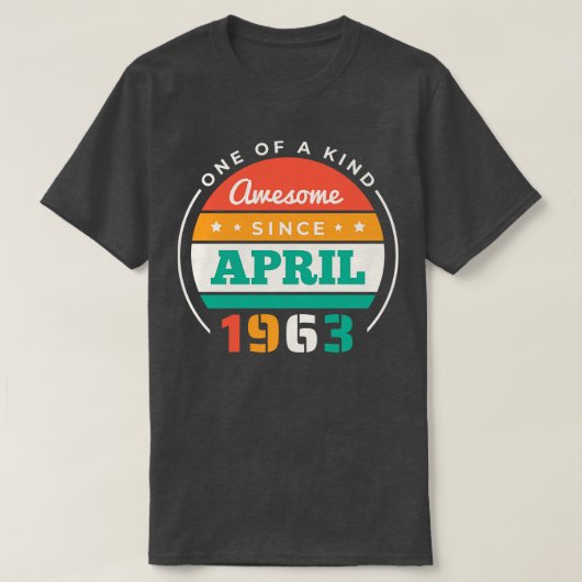 レトロ素晴らし1963年4月以降誕生日ヴィンテージBd Tシャツ (デザイン正面)