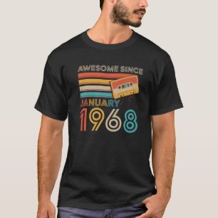 レトロ素晴らし1968年1月以降54誕生日GIF Tシャツ