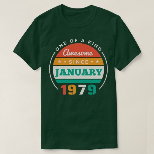 レトロ素晴らし1979年1月以来の誕生日ヴィンテージ Tシャツ (デザイン正面)