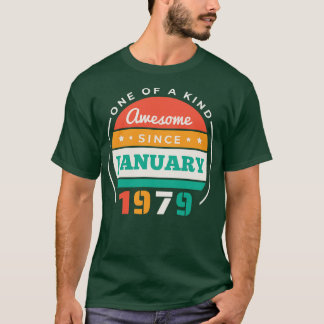 レトロ素晴らし1979年1月以来の誕生日ヴィンテージ Tシャツ