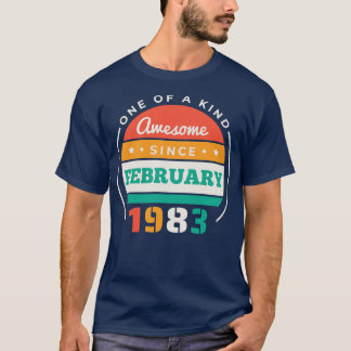 レトロ素晴らし1983年2月以来の誕生日ヴィンテージ Tシャツ