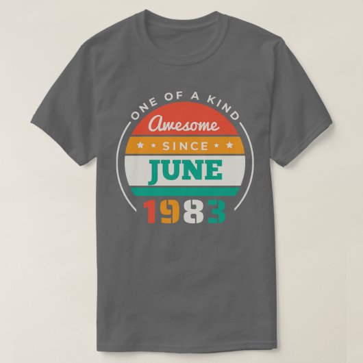 レトロ素晴らし1983年6月以来誕生日ヴィンテージBda Tシャツ (デザイン正面)