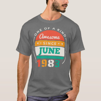レトロ素晴らし1983年6月以来誕生日ヴィンテージBda Tシャツ
