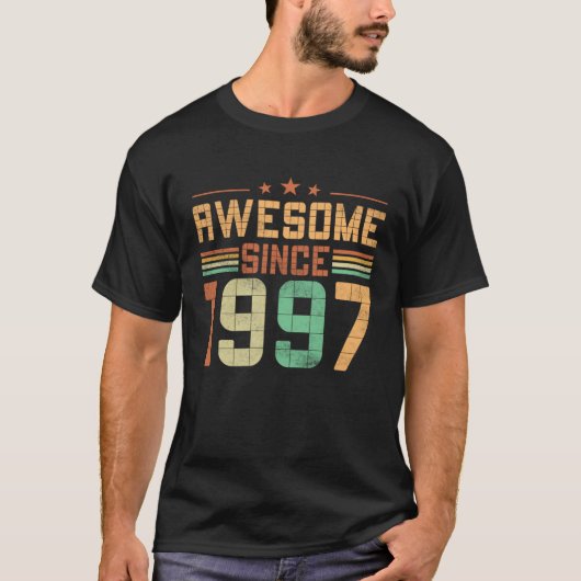 レトロ素晴らし1997年26誕生日26年 Tシャツ (正面)