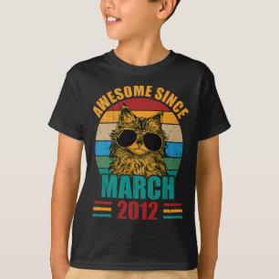 レトロ素晴らし2012年3月10誕生日10Ye以降 Tシャツ
