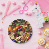 レトロ素朴の新夏の熱帯果物野菜 ペーパープレート (パーティー)