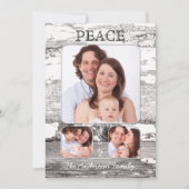 レトロ素朴ウッドクリスマスフォトカード シーズンカード (正面)