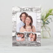 レトロ素朴ウッドクリスマスフォトカード シーズンカード (スタンド正面)