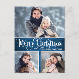 レトロ素朴クリスマス3 PHOTOグリーティングホリデー ポストカード