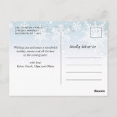 レトロ素朴クリスマス3 PHOTOグリーティングホリデー ポストカード (裏面)