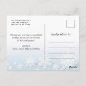 レトロ素朴クリスマス3 PHOTOグリーティングホリデー ポストカード (裏面)