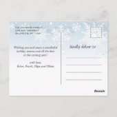 レトロ素朴クリスマス3 PHOTOグリーティングホリデー ポストカード (裏面)