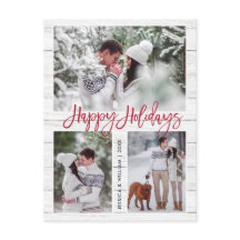 レトロ素朴クリスマス3 PHOTOグリーティングホリデー