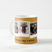 レトロ素朴スナップショット写真コラージュ父の日 コーヒーマグカップ (正面左)