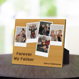 レトロ素朴スナップショット写真コラージュ父の日 フォトプラーク
