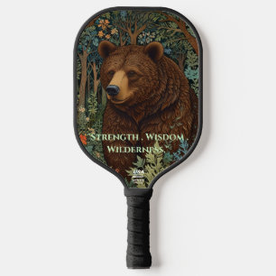 レトロ素朴ブラウンベア ピックルボールラケット